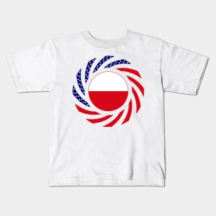 Polish American Multinational Patriot Flag Kids T-Shirt